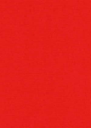Rød, A4 linen karton, 5 ark.